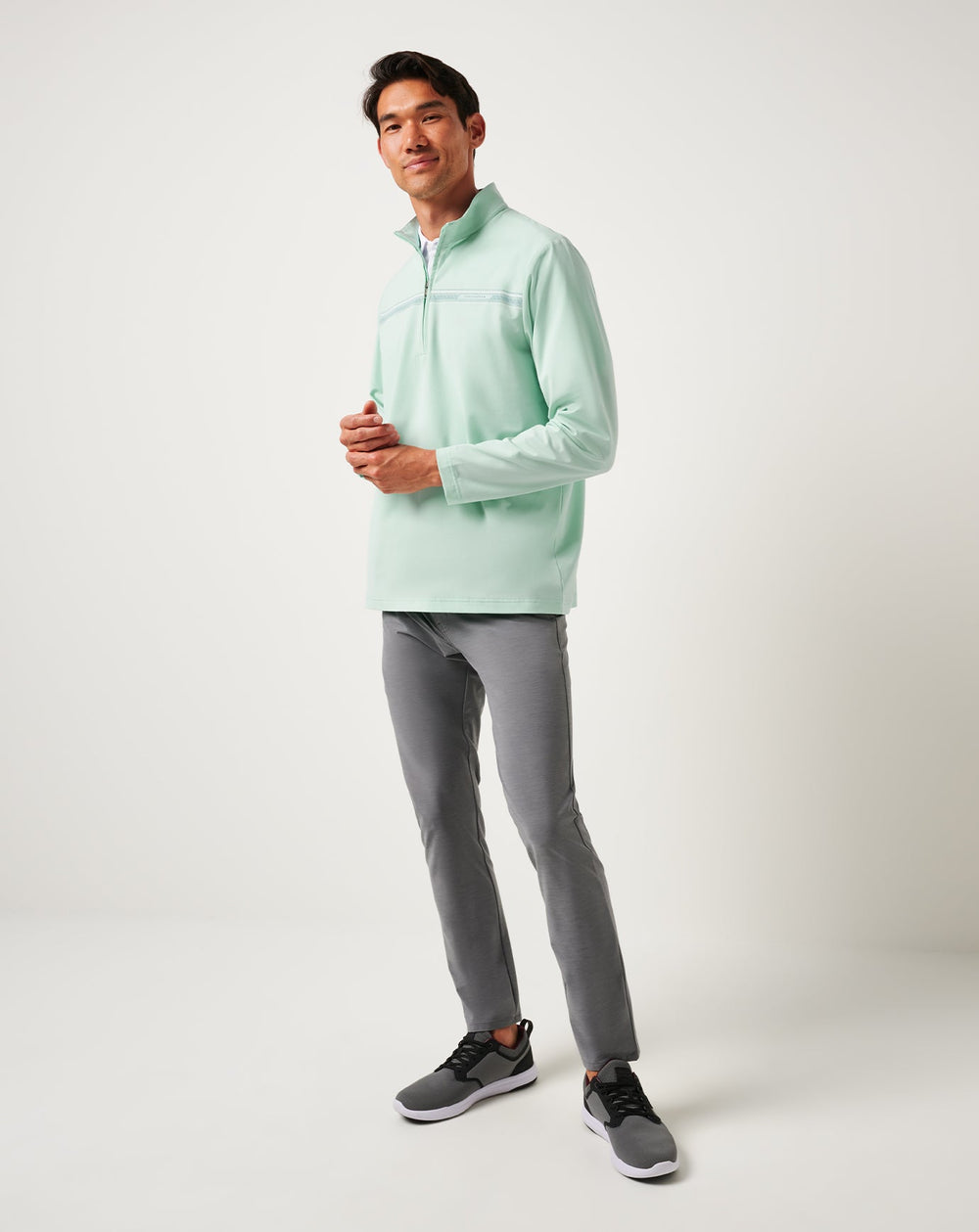 Eggshell Blue Travis Mathew On The Map Quarter Zip