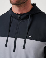 Heather Light Grey Travis Mathew Coin Toss Quarter Zip Hoodie
