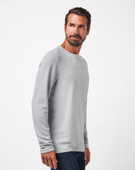 Heather Light Grey Travis Mathew Cloud Waffle Crew