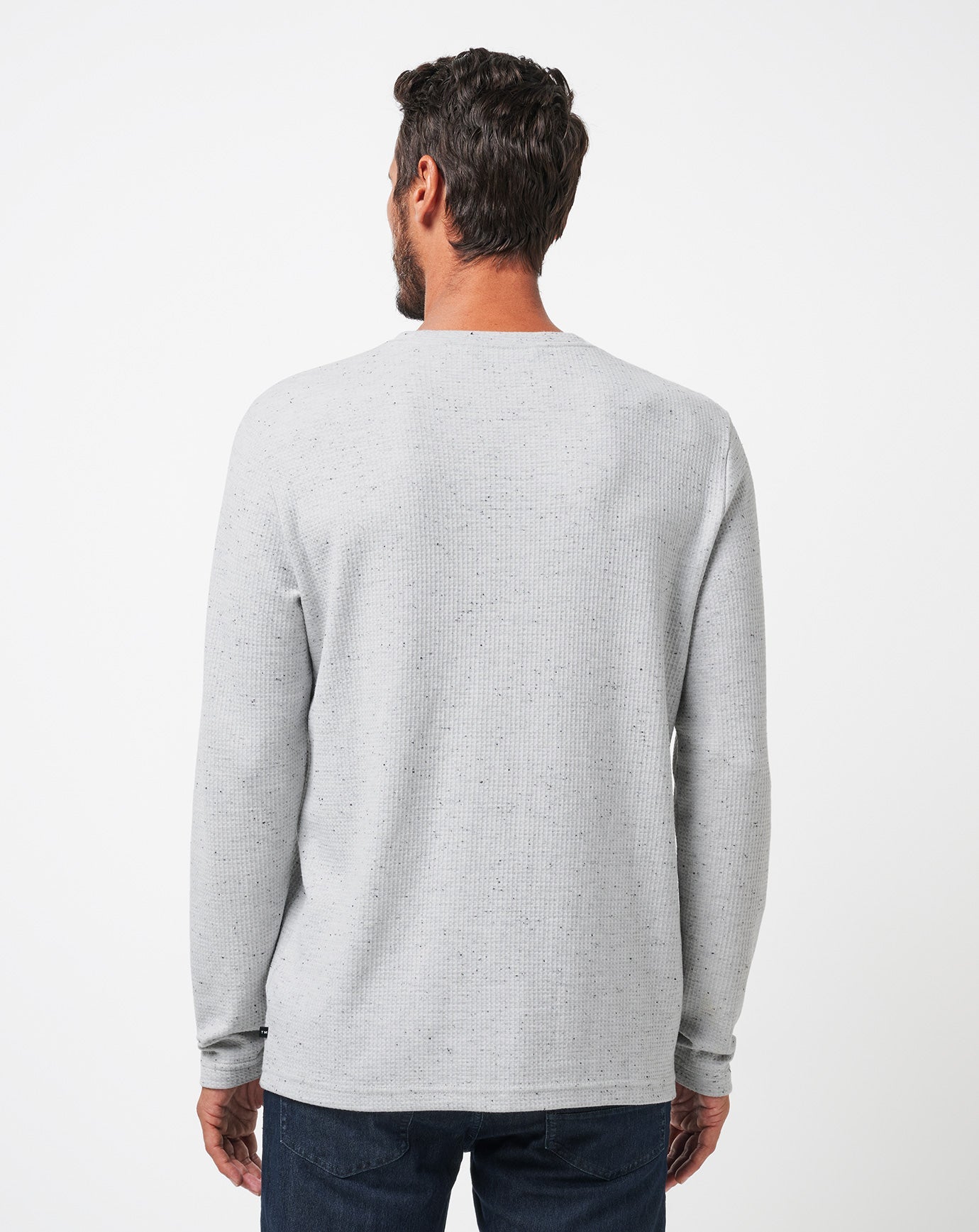 Heather Light Grey Travis Mathew Cloud Waffle Crew