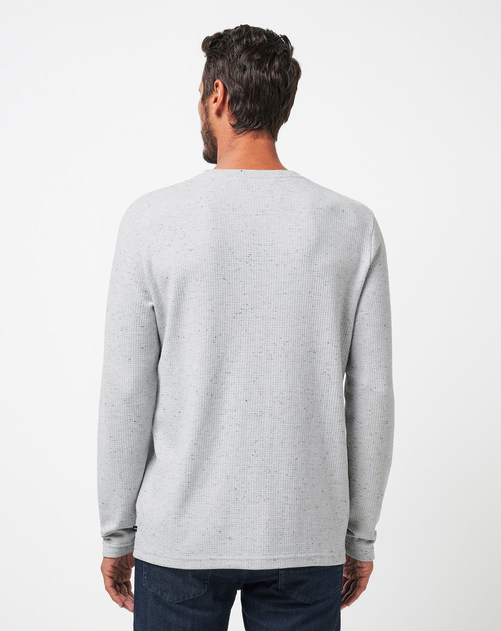 Heather Light Grey Travis Mathew Cloud Waffle Crew