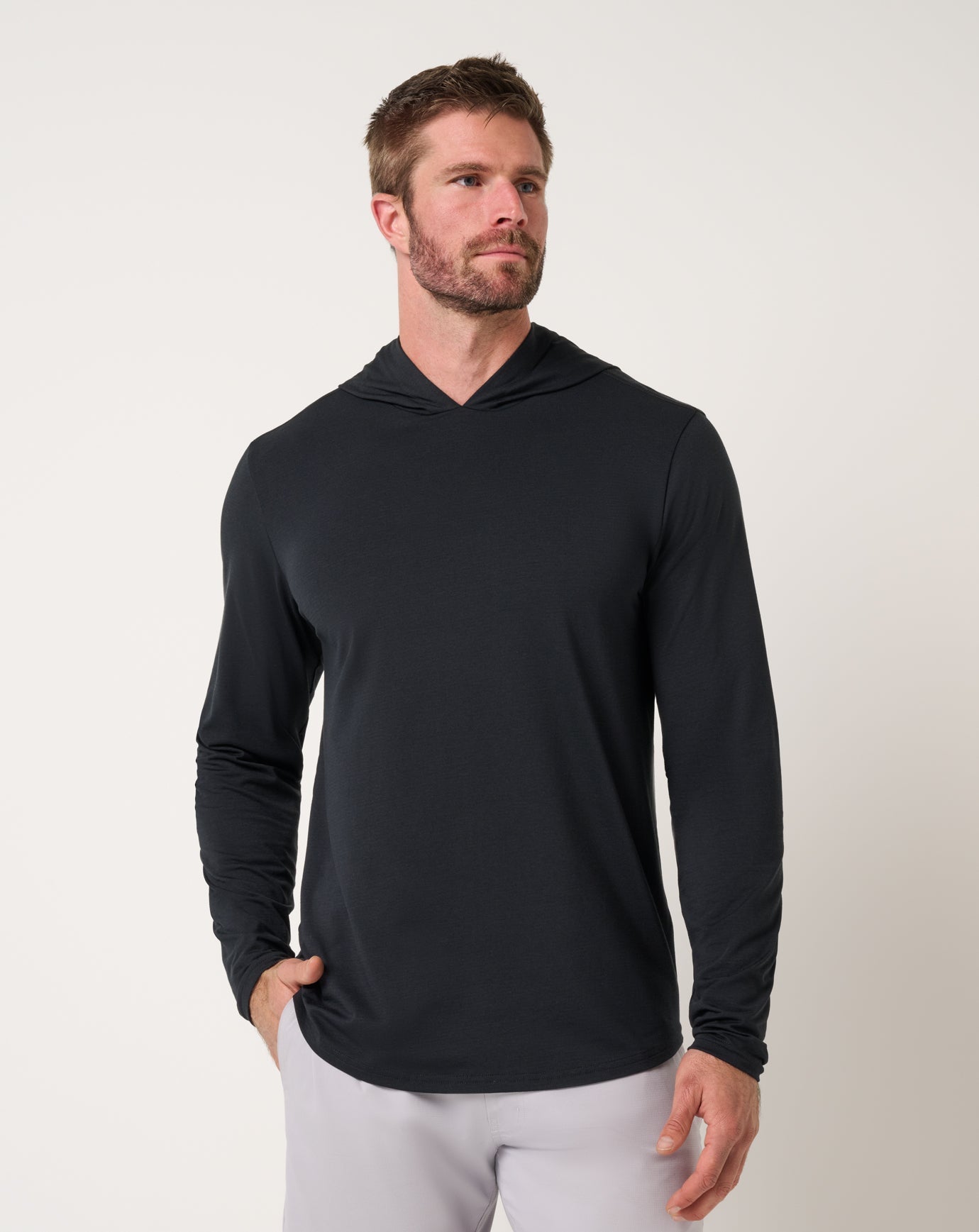 Black Travis Mathew Performance Jersey Hoodie