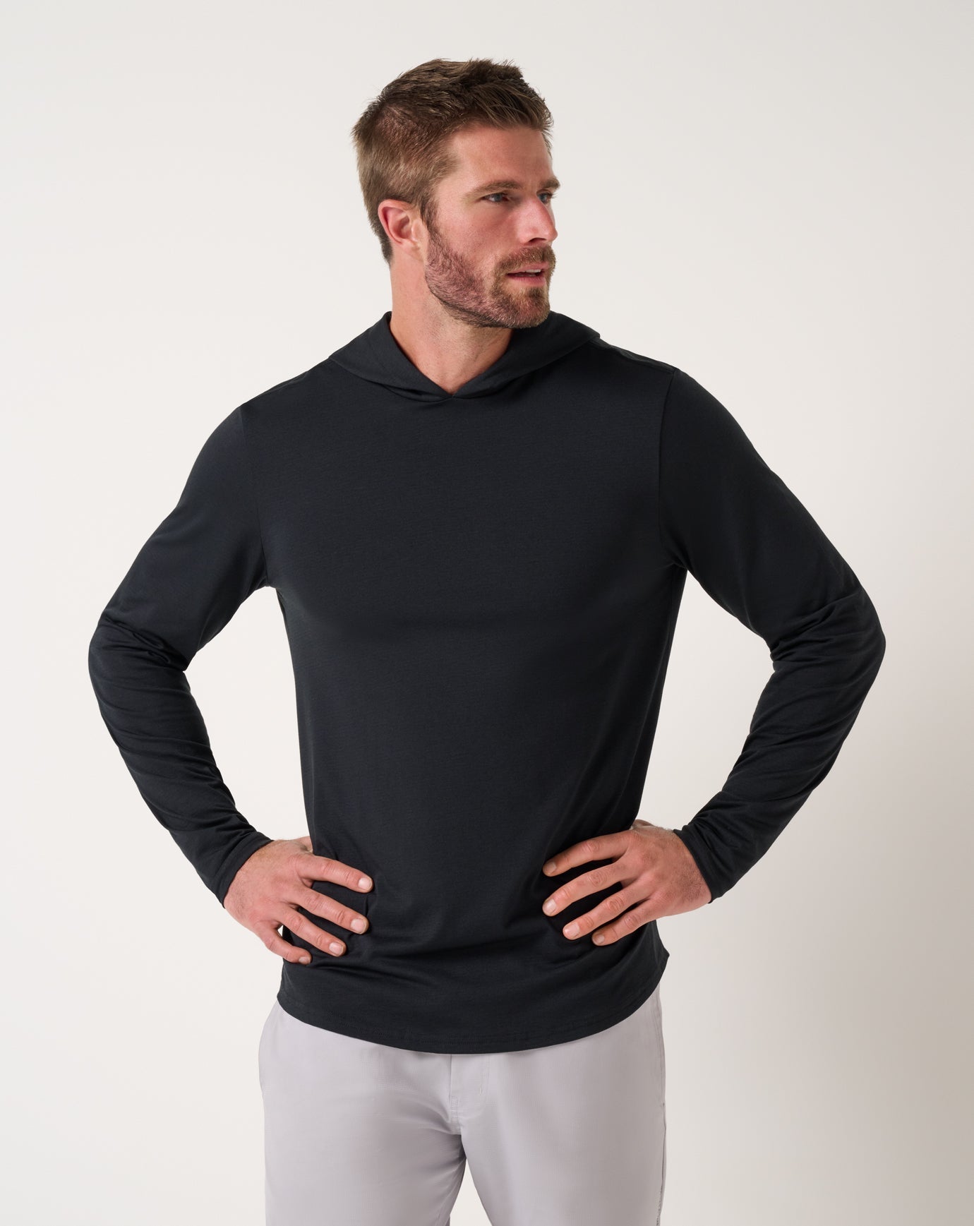 Black Travis Mathew Performance Jersey Hoodie