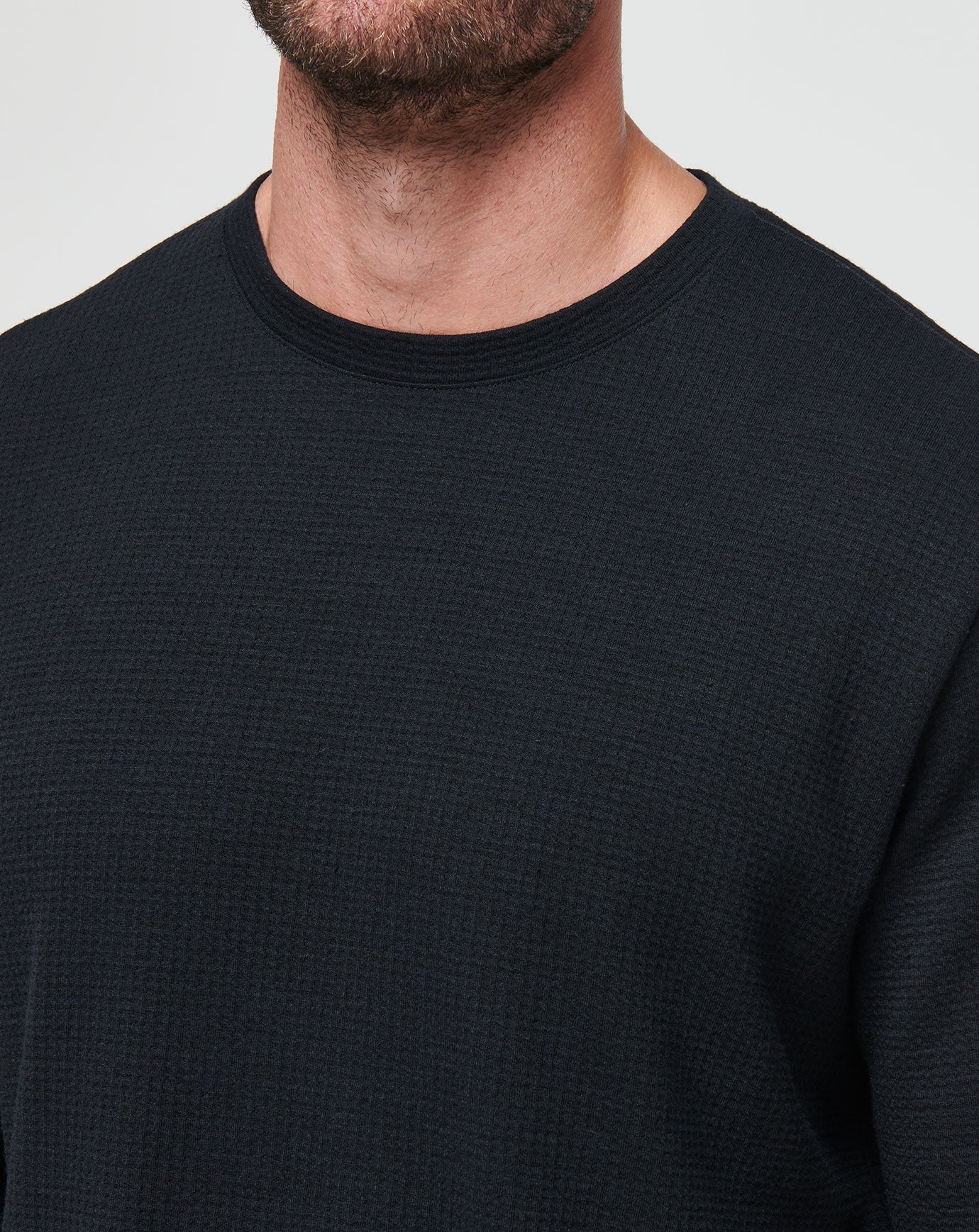 Black Travis Mathew Cloud Waffle Crew