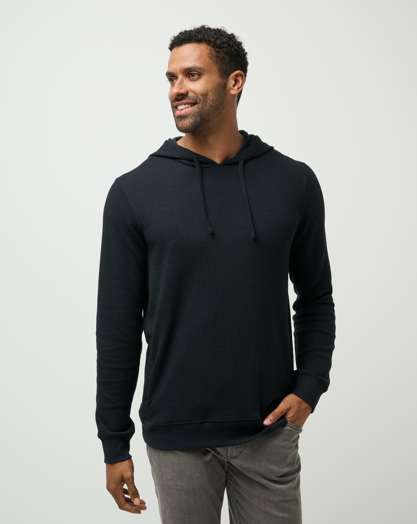 Black Travis Mathew Cloud Waffle Hoodie