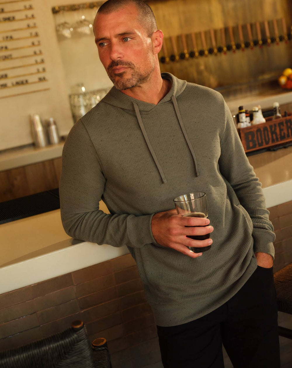 Black Travis Mathew Cloud Waffle Hoodie