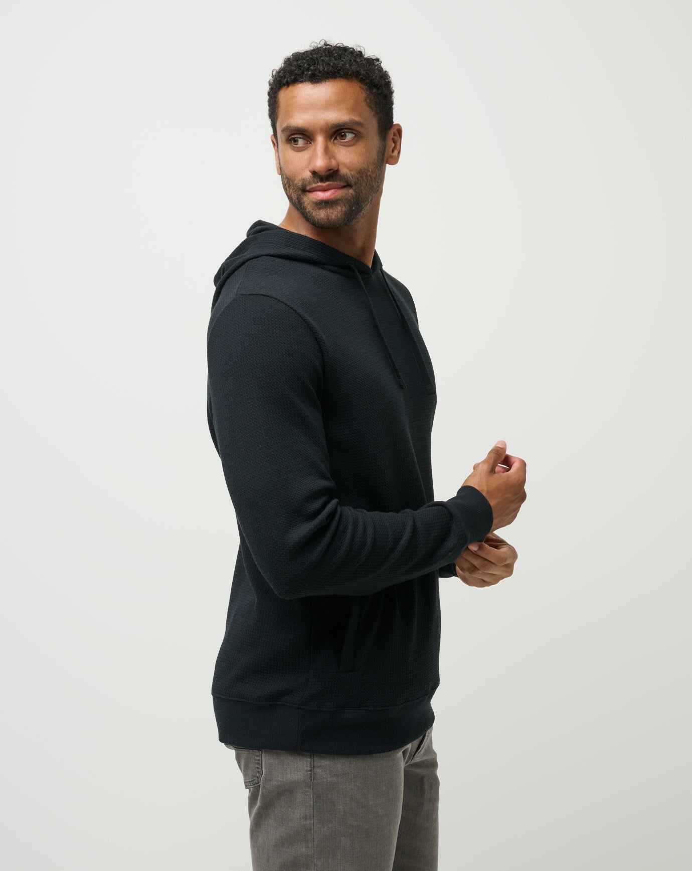 Black Travis Mathew Cloud Waffle Hoodie