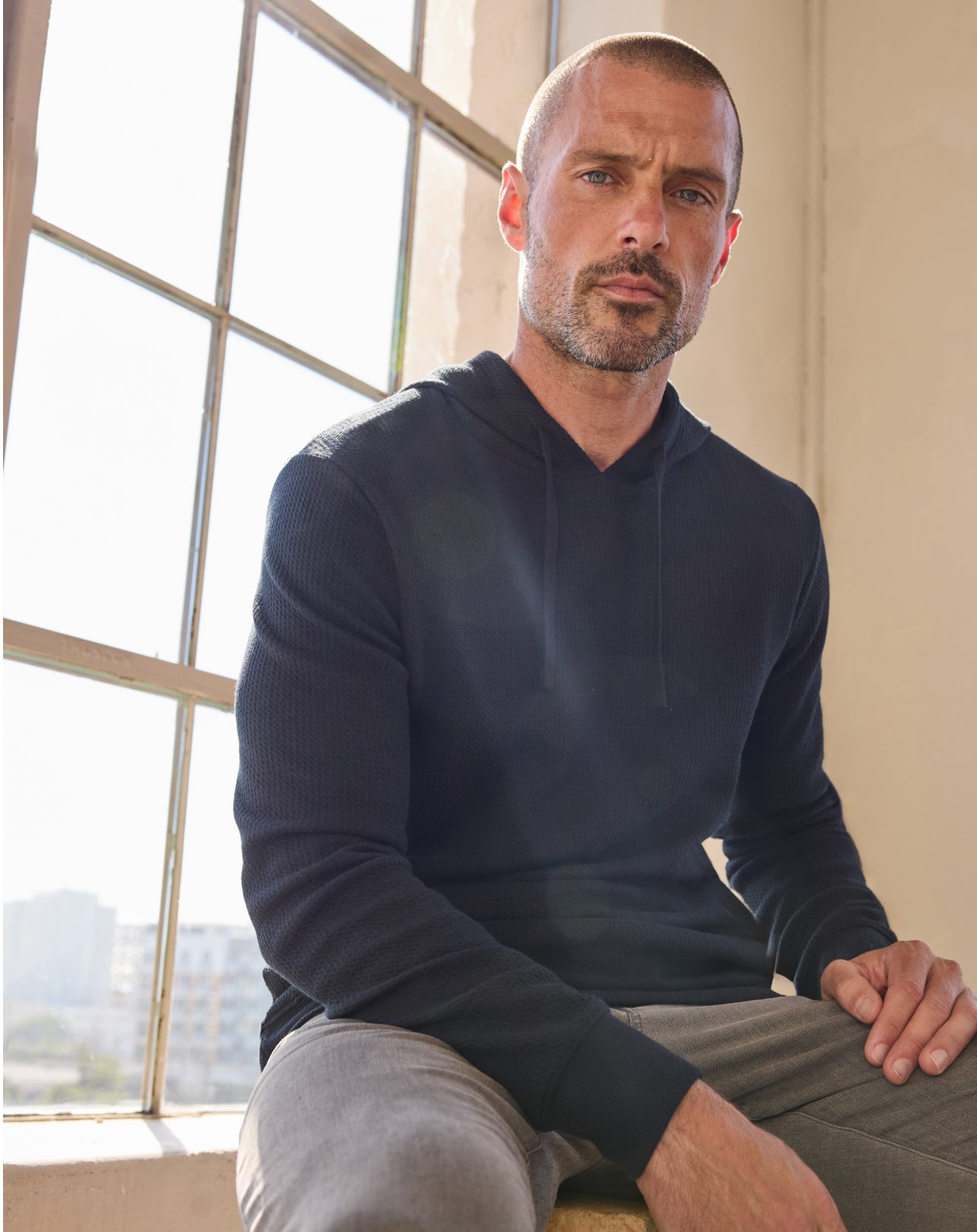 Black Travis Mathew Cloud Waffle Hoodie