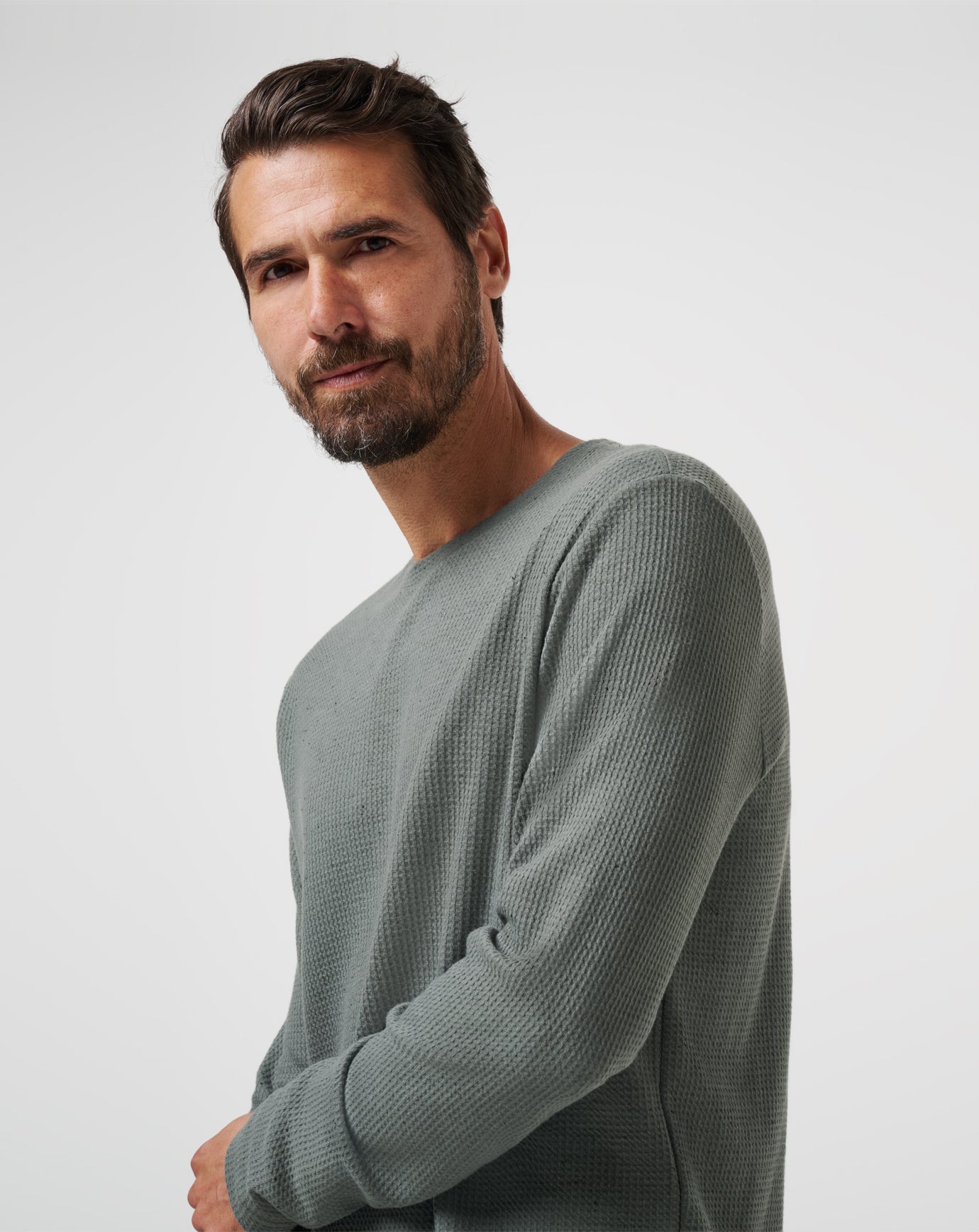 Dark Olive Travis Mathew Cloud Waffle Crew