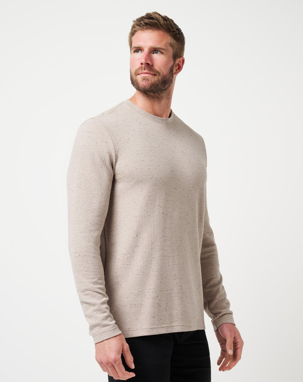 Oxford Tan Travis Mathew Cloud Waffle Crew