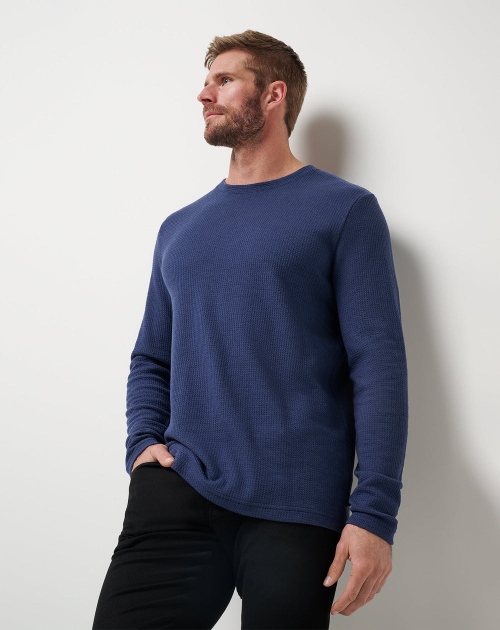 Mood Indigo Travis Mathew Cloud Waffle Crew
