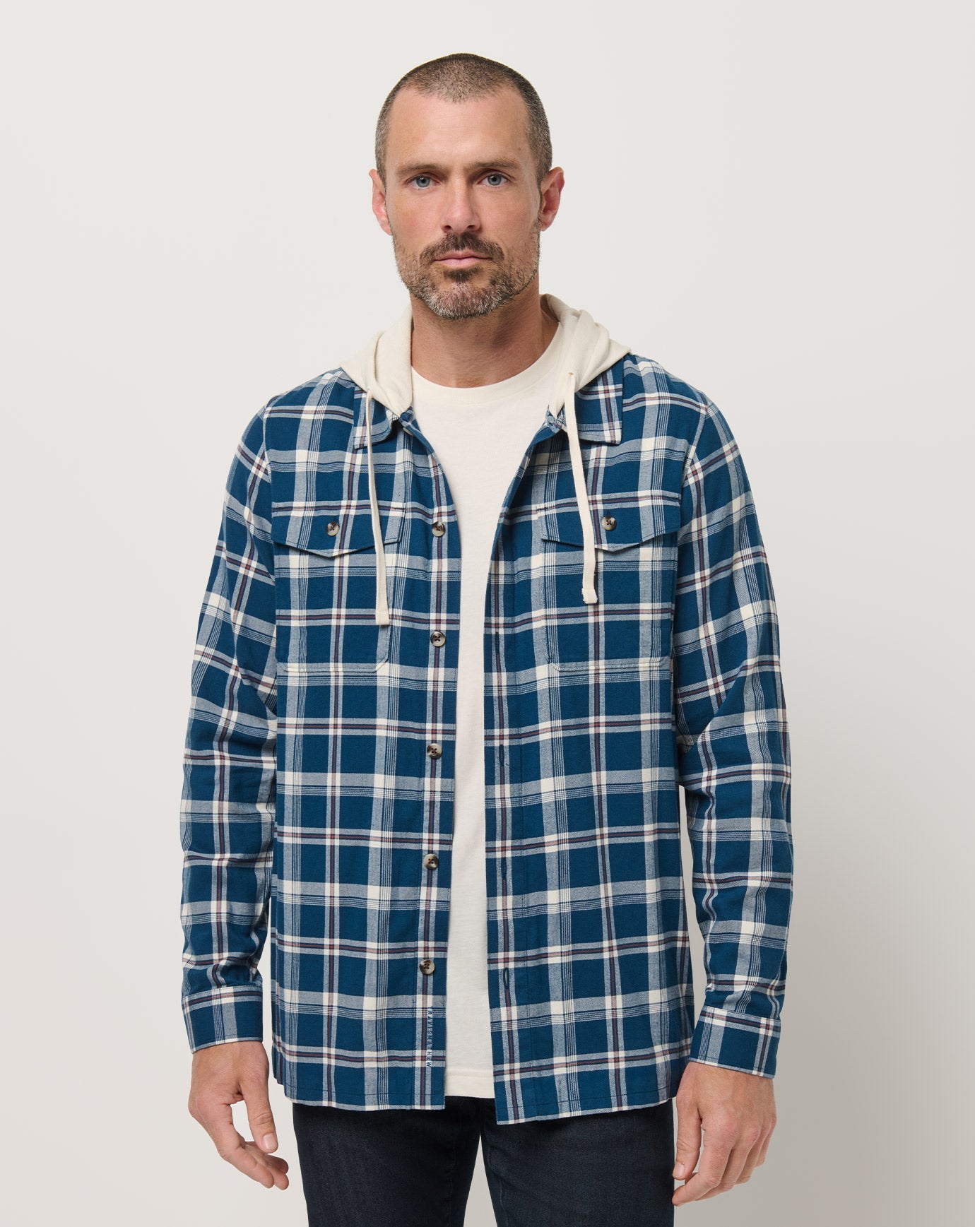 Titan Travis Mathew Cloud Flannel Hooded Button-Up