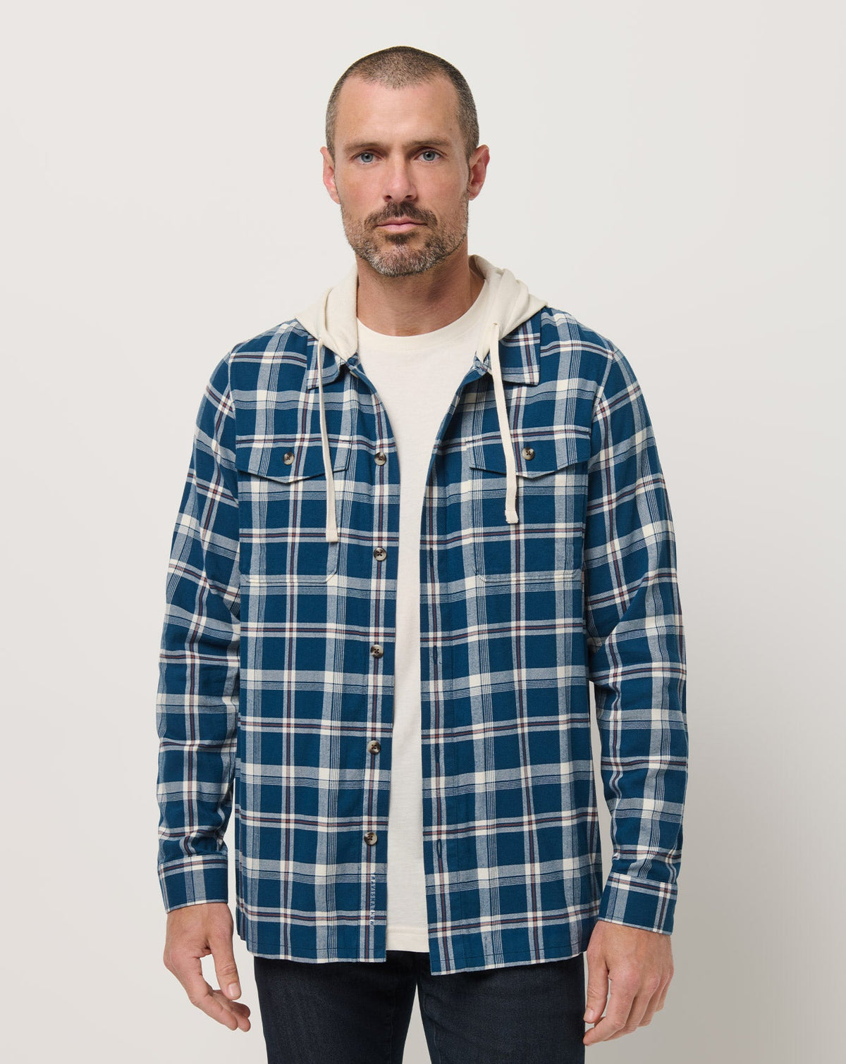 Titan Travis Mathew Cloud Flannel Hooded Button-Up