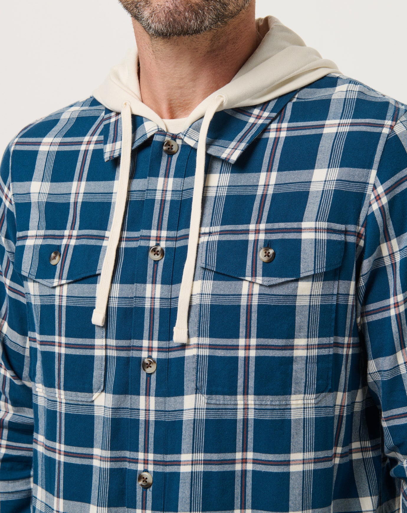 Titan Travis Mathew Cloud Flannel Hooded Button-Up