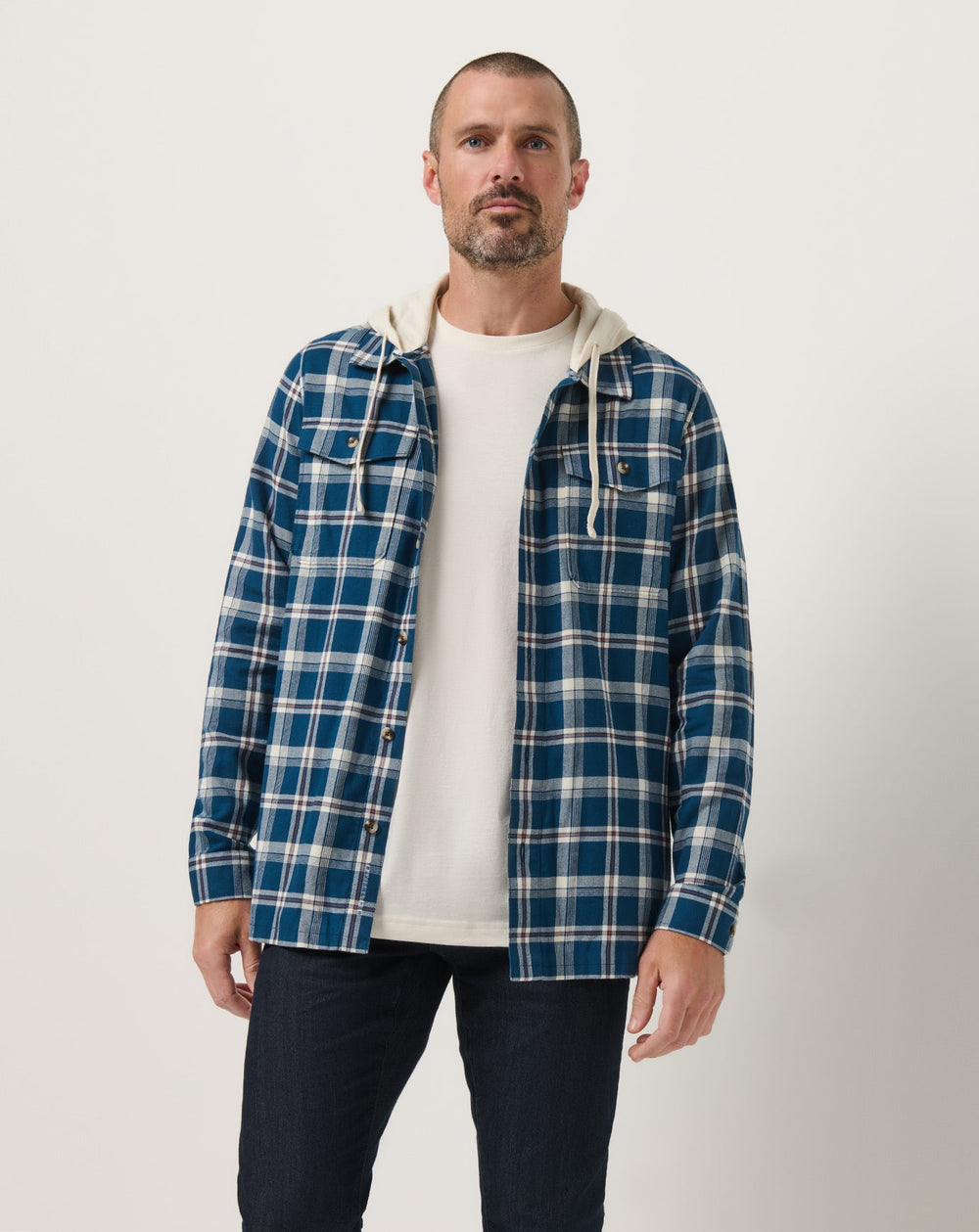 Titan Travis Mathew Cloud Flannel Hooded Button-Up