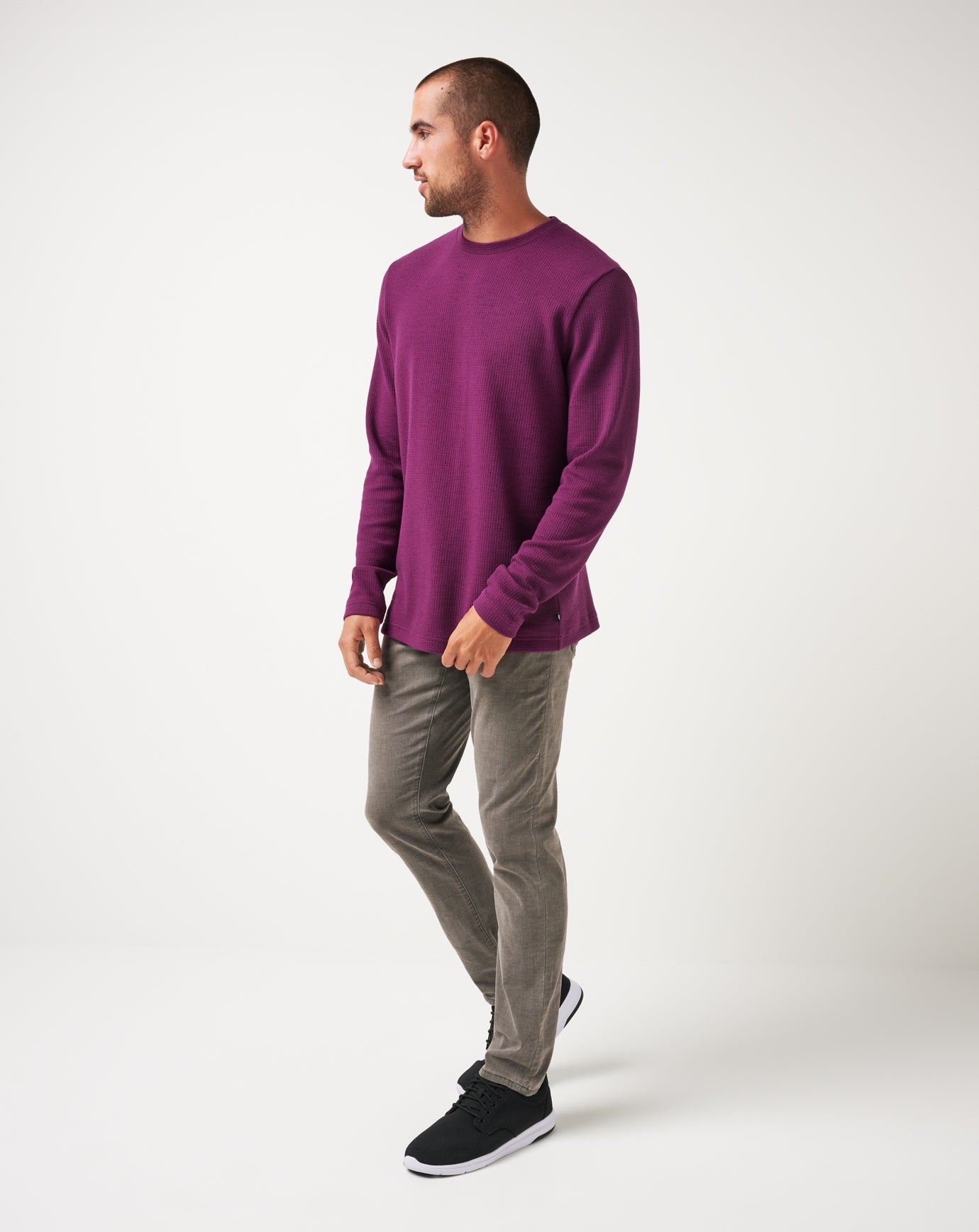 Claret Travis Mathew Burnley Cloud Waffle Crew