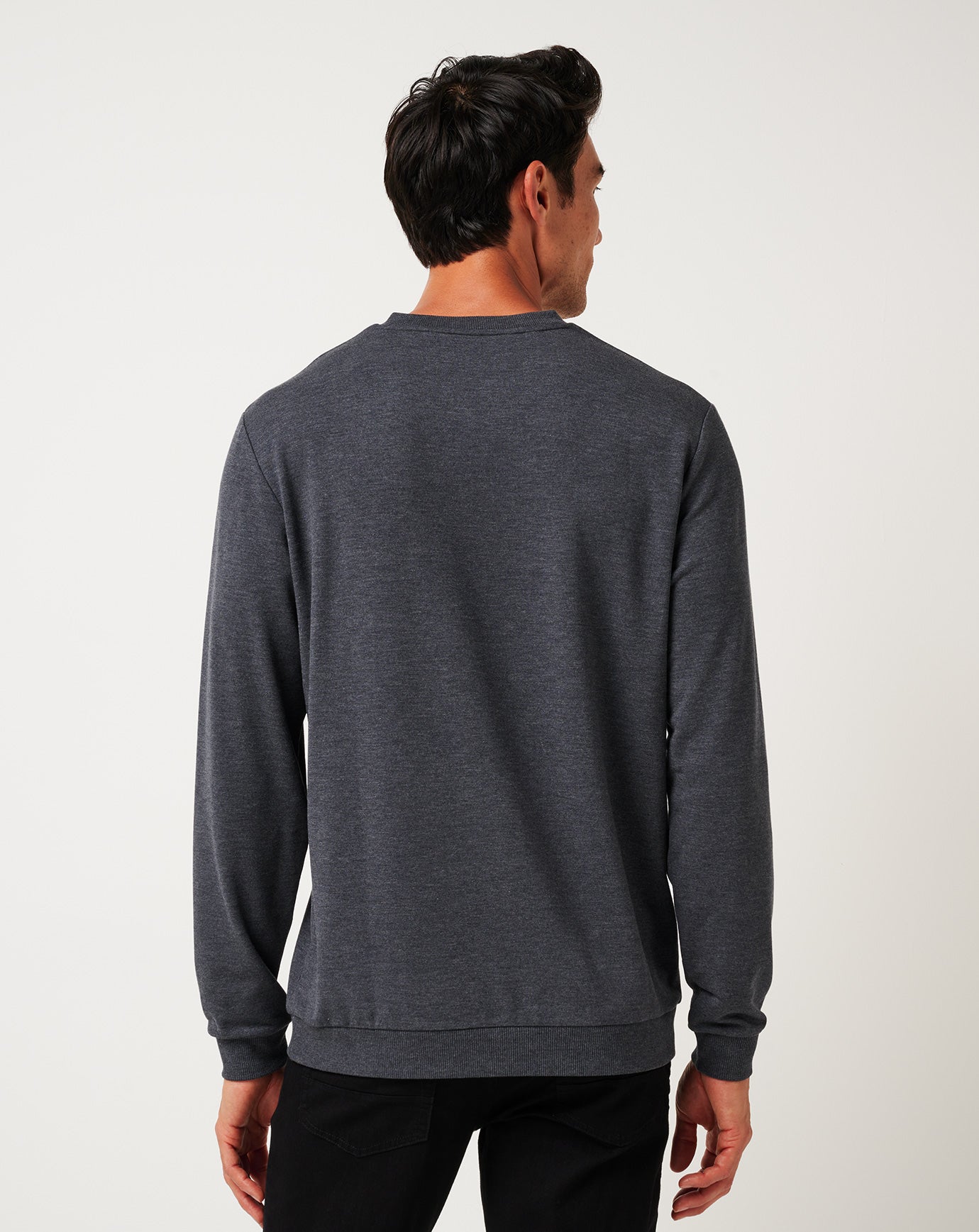 Heather Dark Grey Travis Mathew Amenities V-Neck Crew
