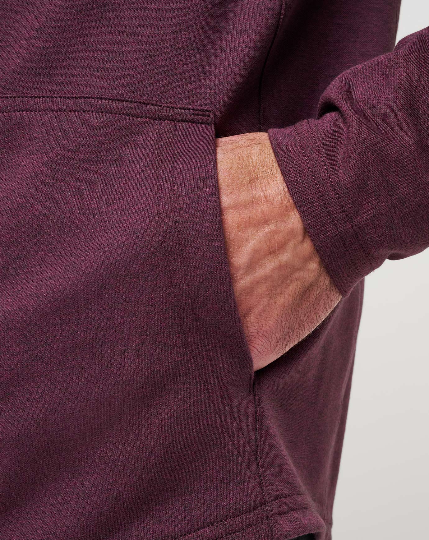 Heather Mauve Wine Travis Mathew Upgraded Tech Hoodie