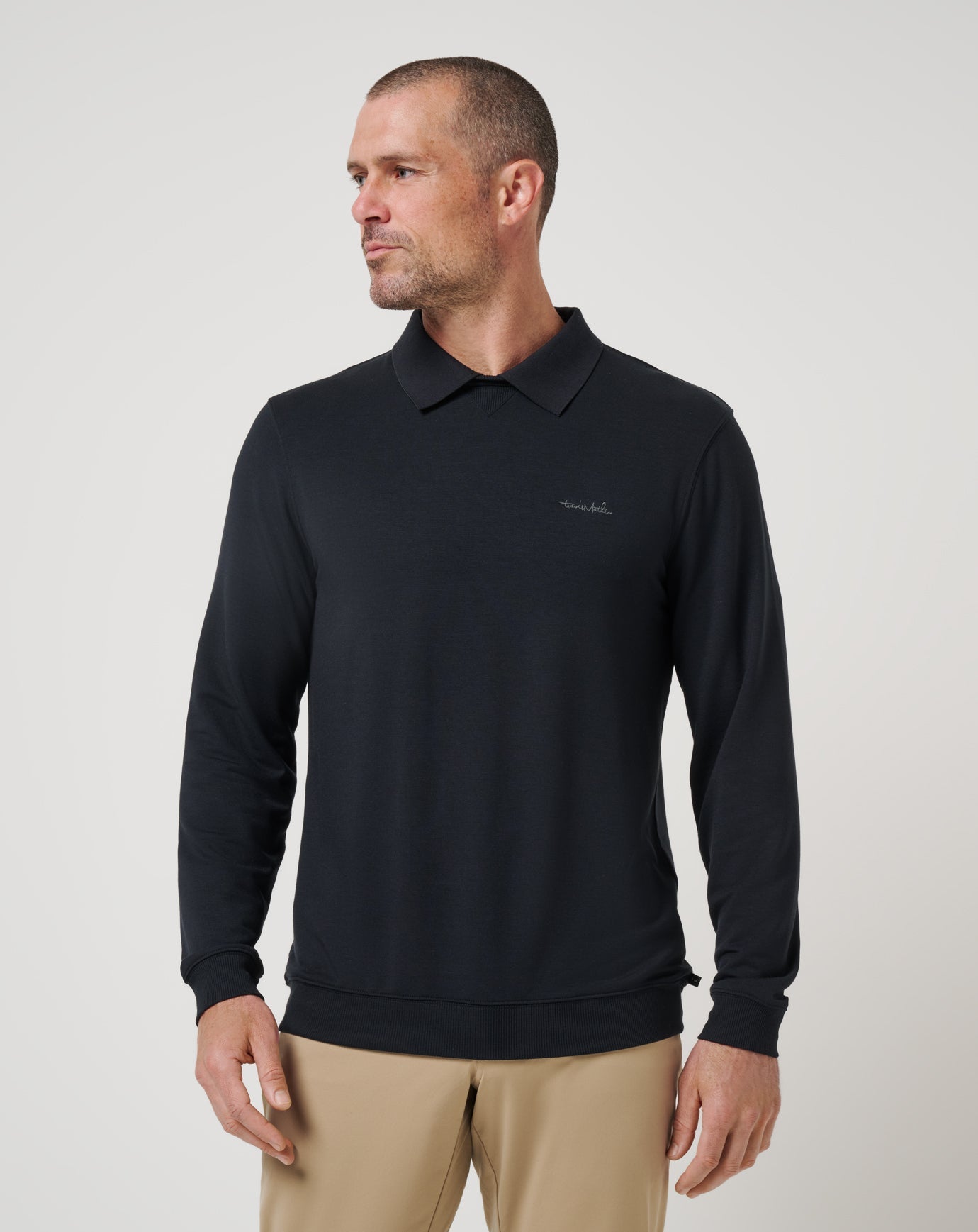 Black Travis Mathew Amenities Collar Crew