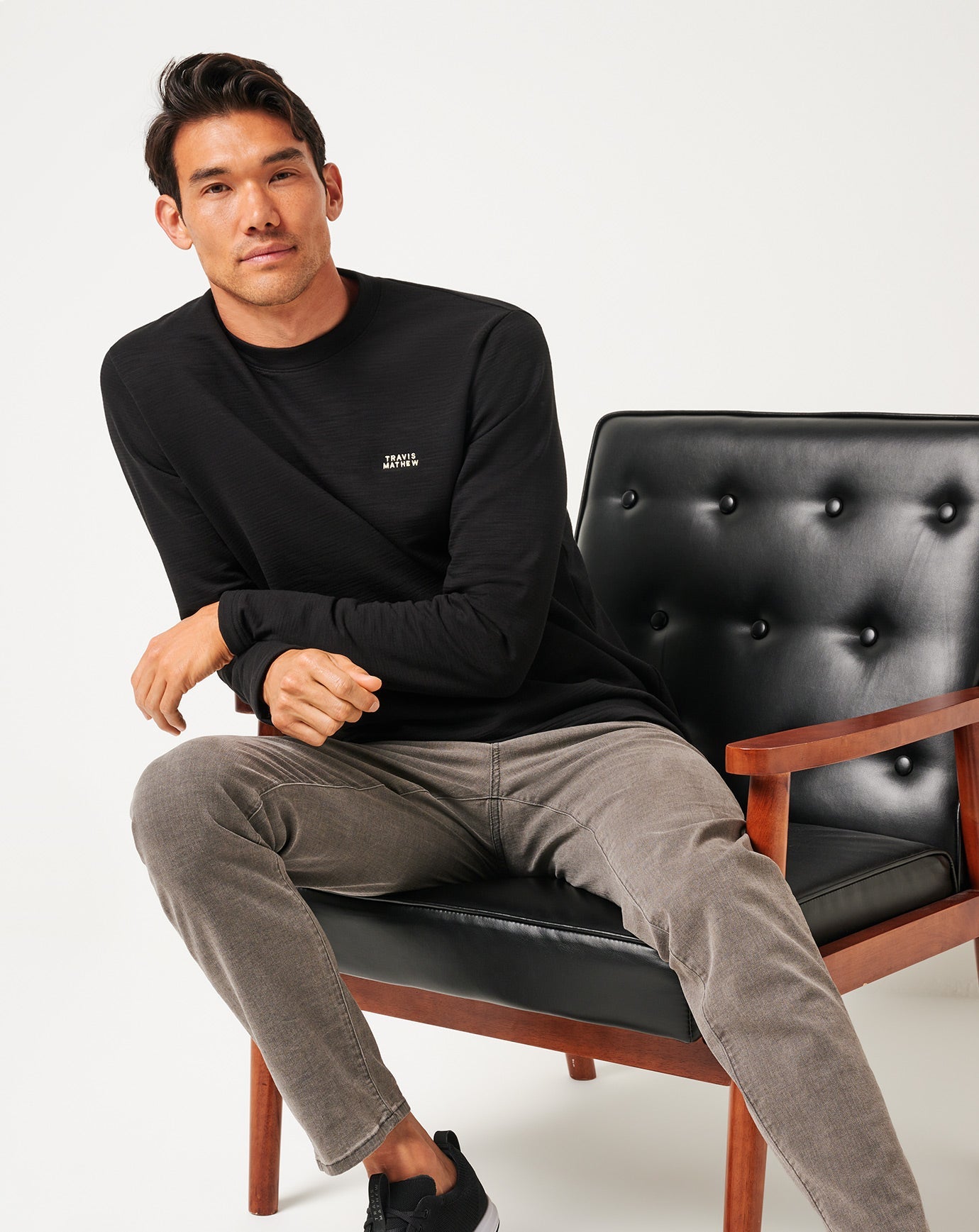 Black Travis Mathew Man About Town Crew