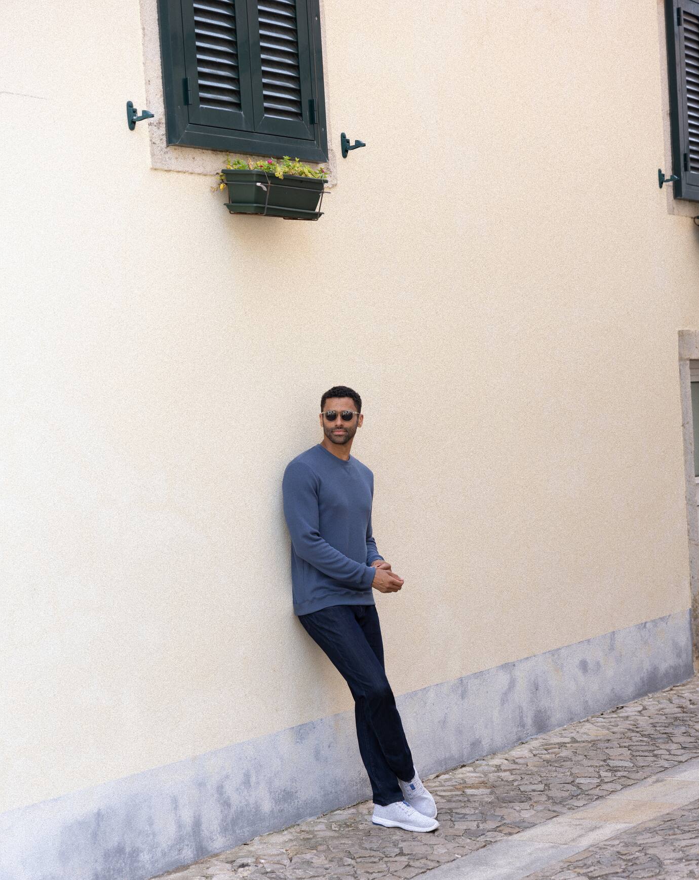 Mood Indigo/Vintage Indigo Travis Mathew Nonrev Long Sleeve Crew