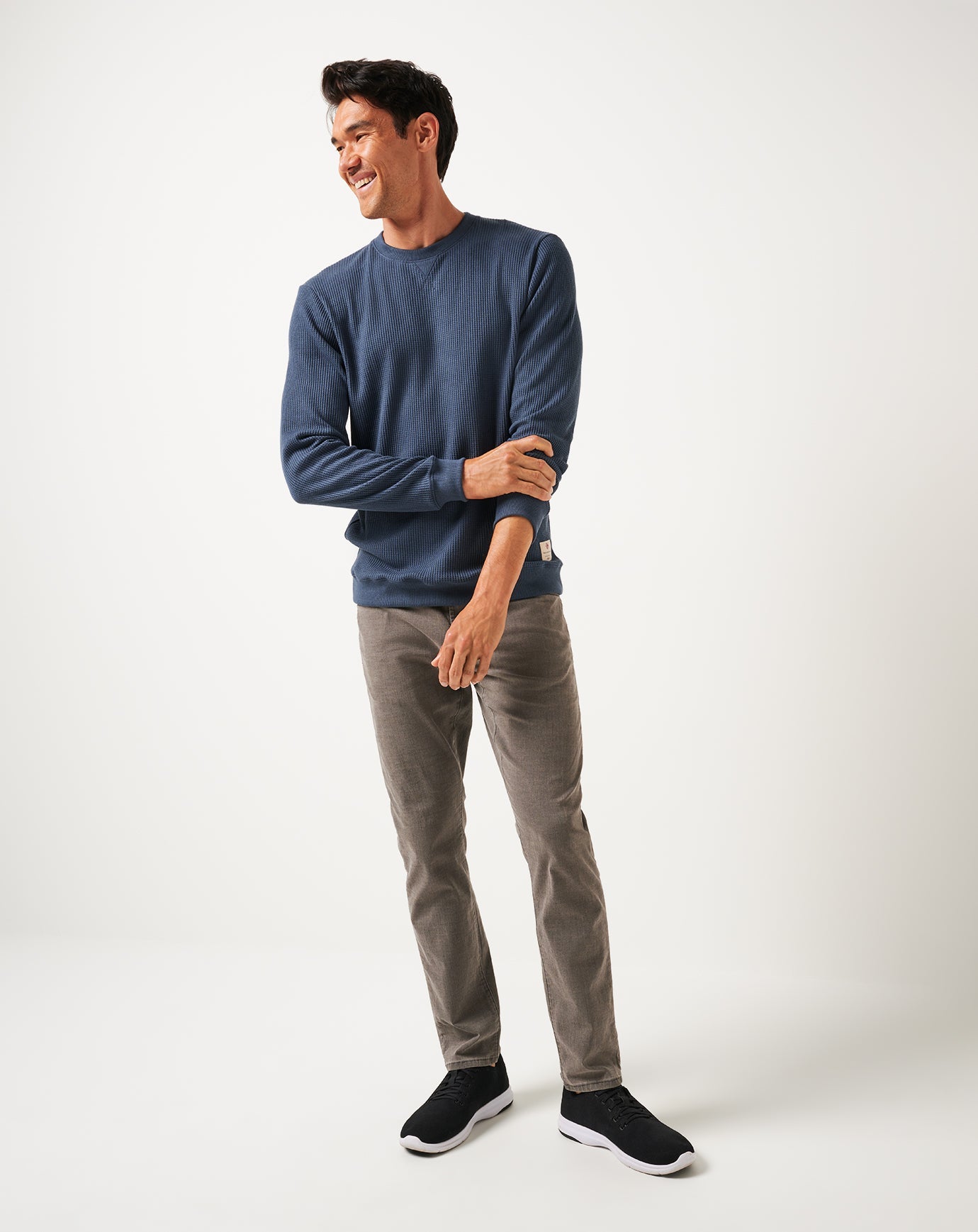 Mood Indigo/Vintage Indigo Travis Mathew Nonrev Long Sleeve Crew