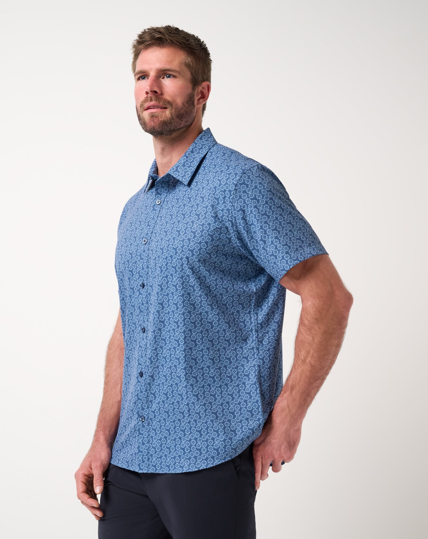 Bering Sea Travis Mathew Techwoven Sunlight Button-Up