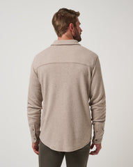 Oxford Tan Travis Mathew Cloud Waffle Shirt Jacket