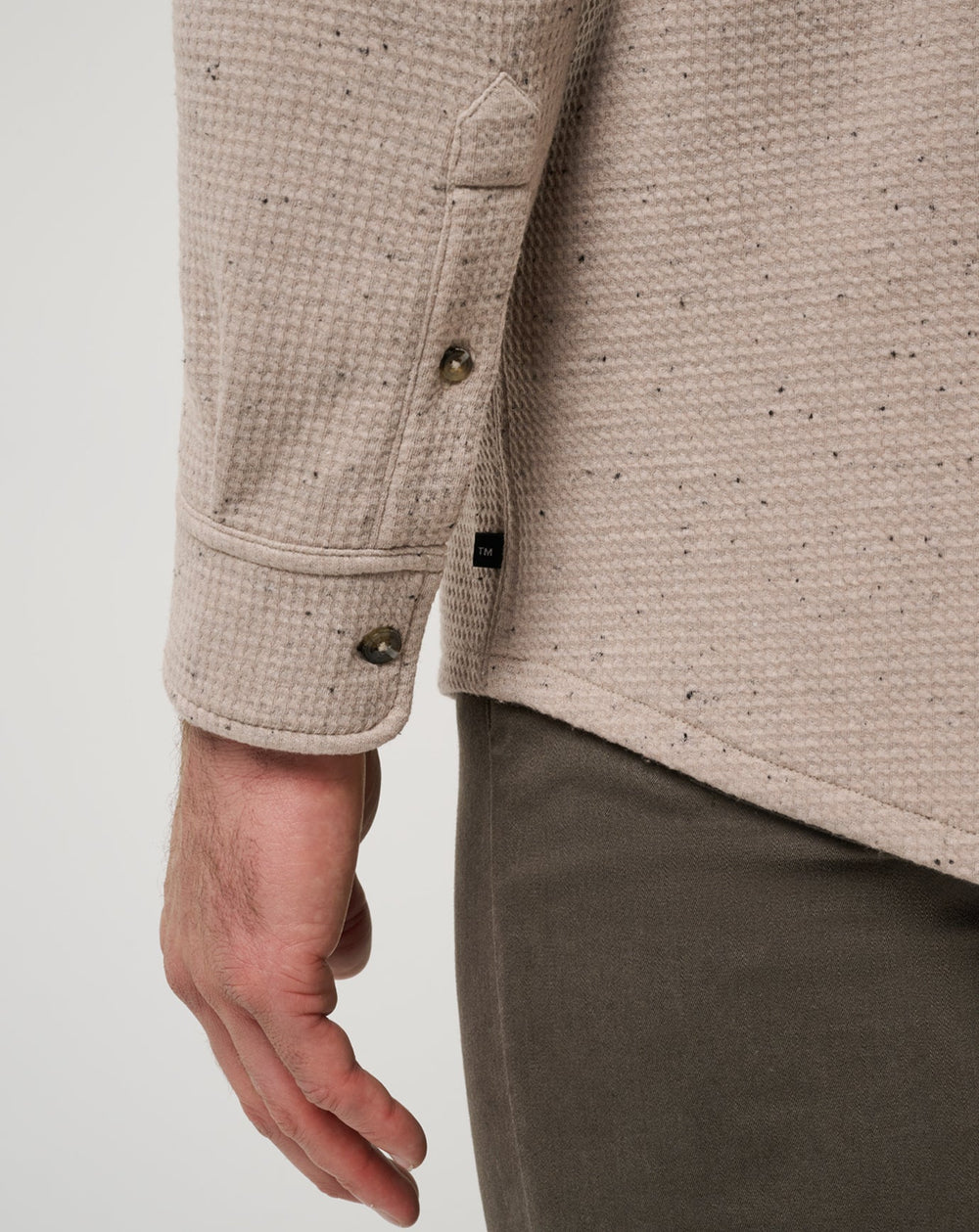 Oxford Tan Travis Mathew Cloud Waffle Shirt Jacket