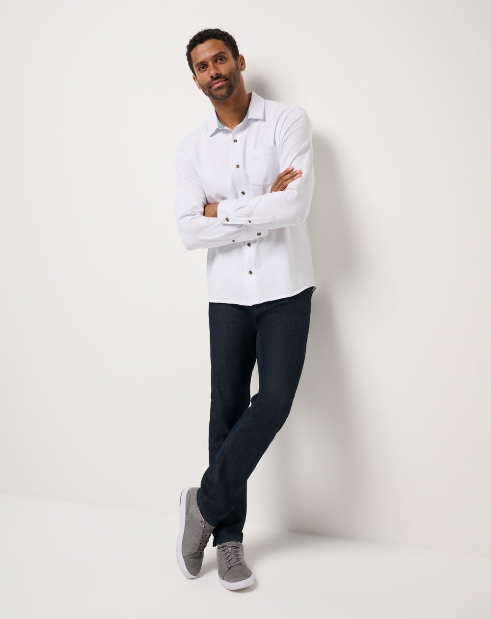 White Travis Mathew Comfortknit TM Social Club Button-Up