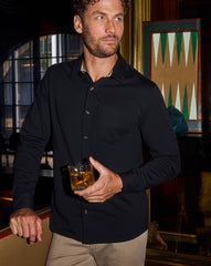 Black Travis Mathew Comfortknit TM Social Club Button-Up