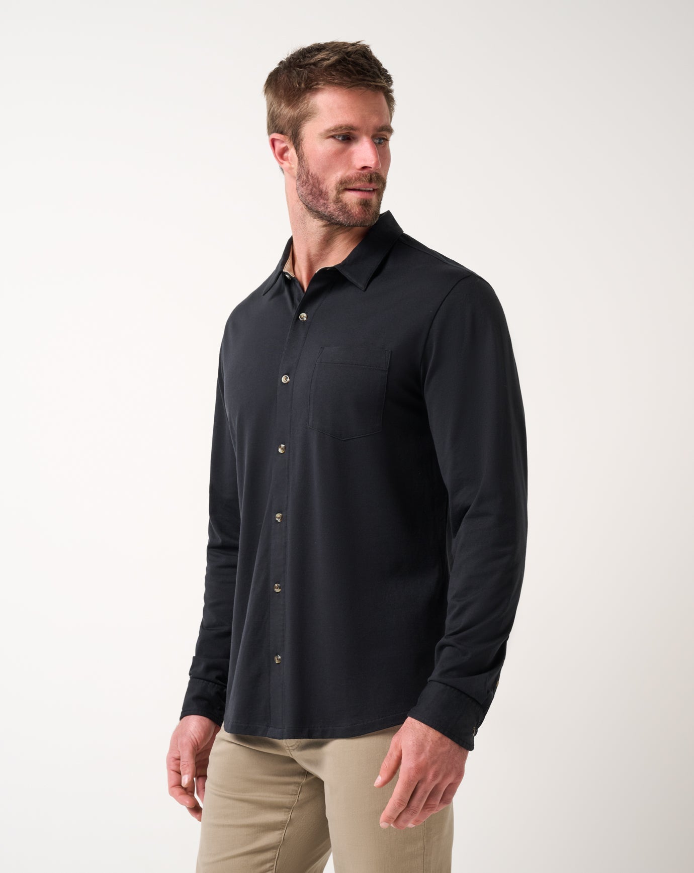 Black Travis Mathew Comfortknit TM Social Club Button-Up