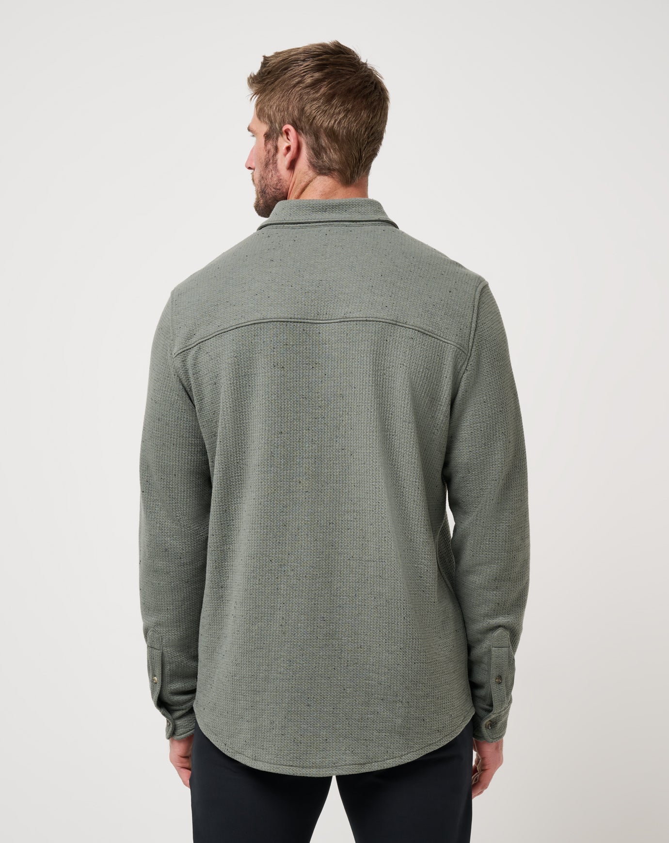 Dark Olive Travis Mathew Cloud Waffle Shirt Jacket