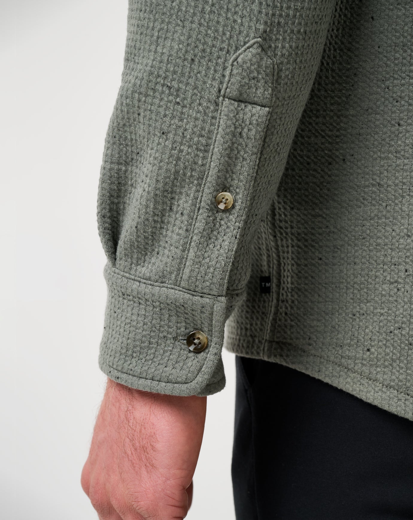 Dark Olive Travis Mathew Cloud Waffle Shirt Jacket