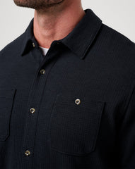 Black Travis Mathew Cloud Waffle Shirt Jacket