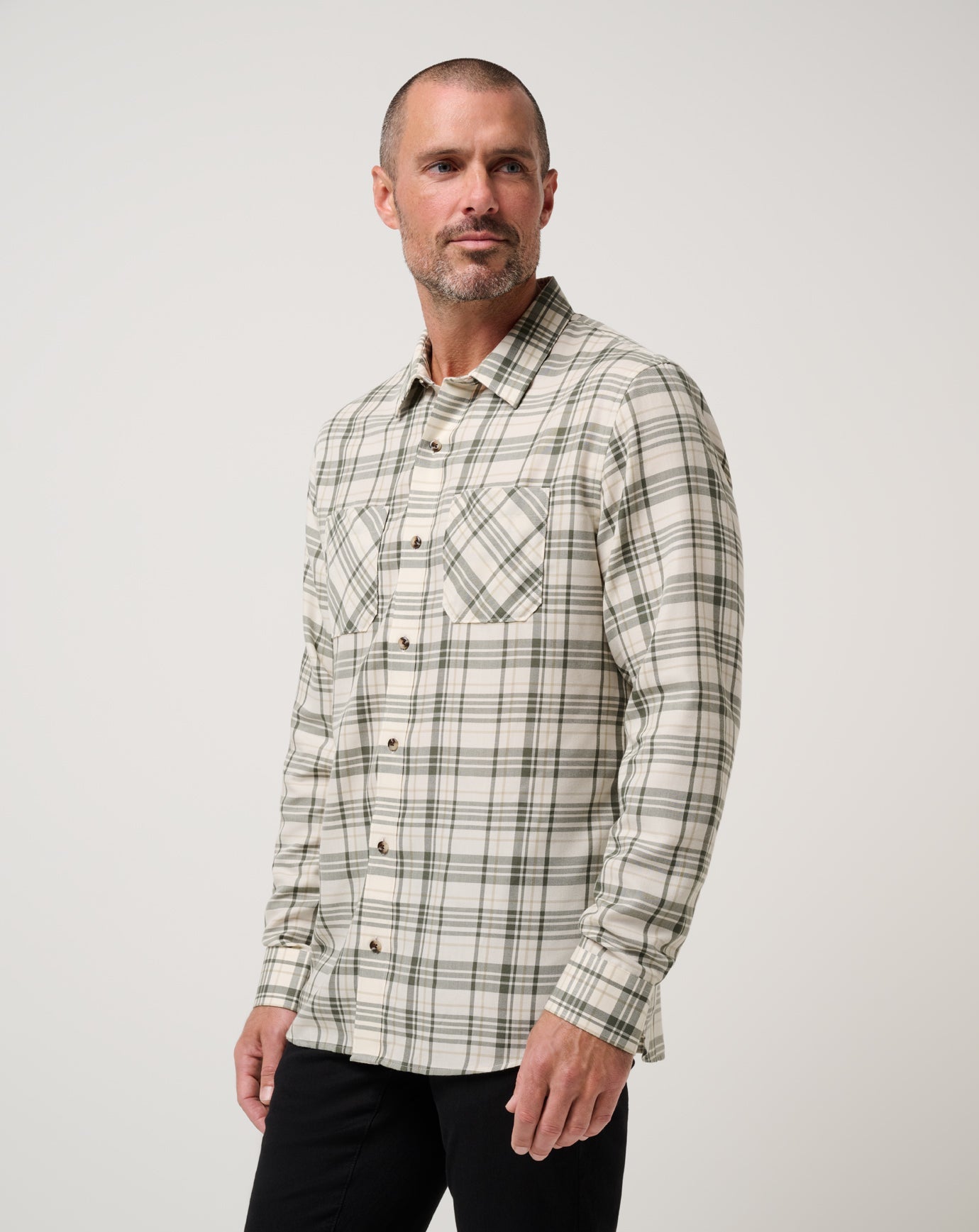 Birch Travis Mathew Cloud Flannel Plaid Button-Up