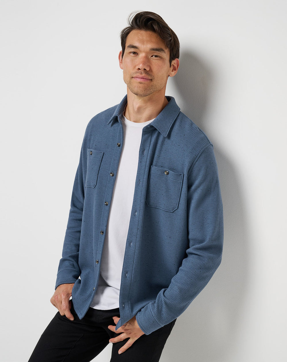 Bering Sea Travis Mathew Cloud Waffle Shirt Jacket