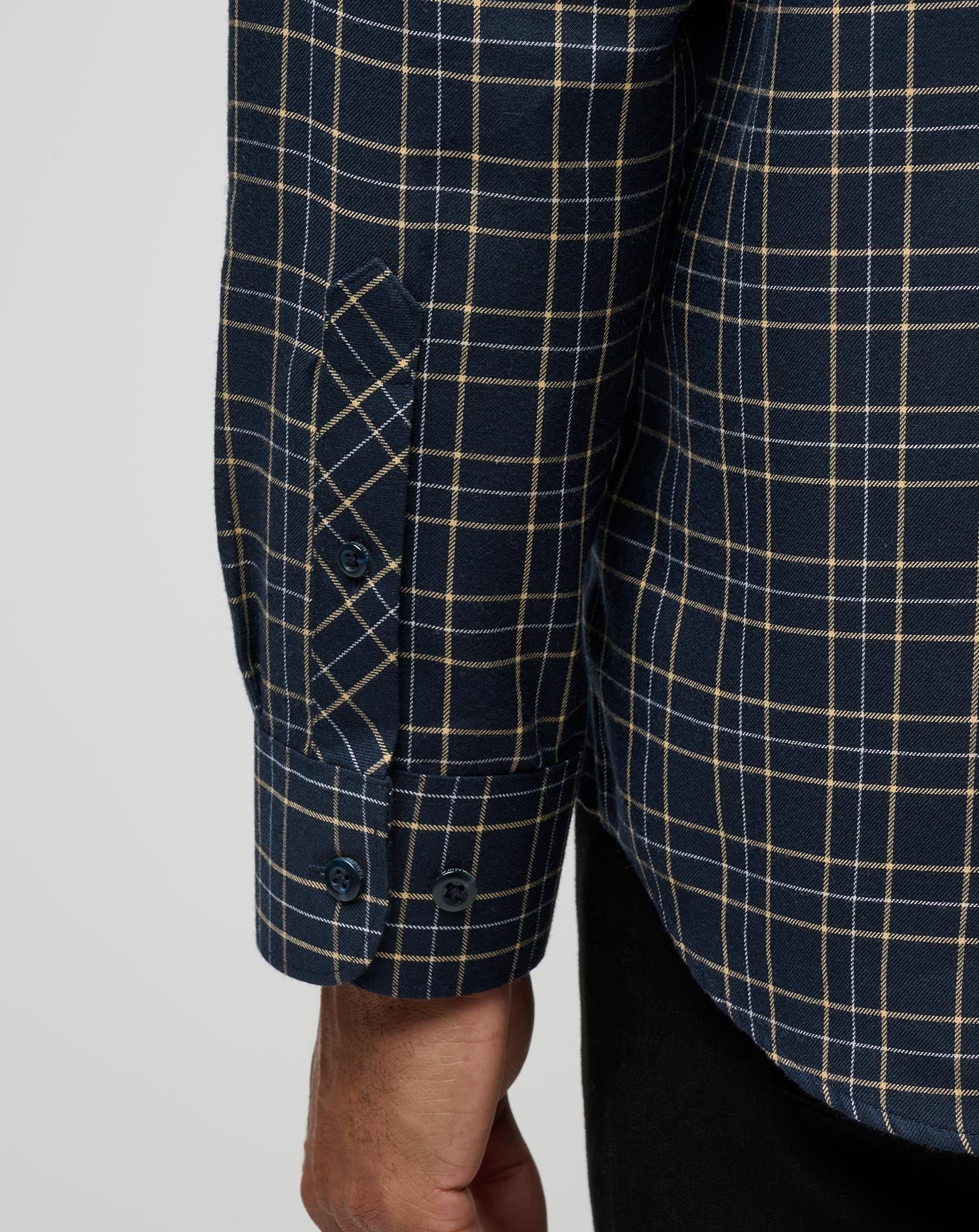 Total Eclipse/Apricot Travis Mathew Cloud Flannel Plaid Button-Up