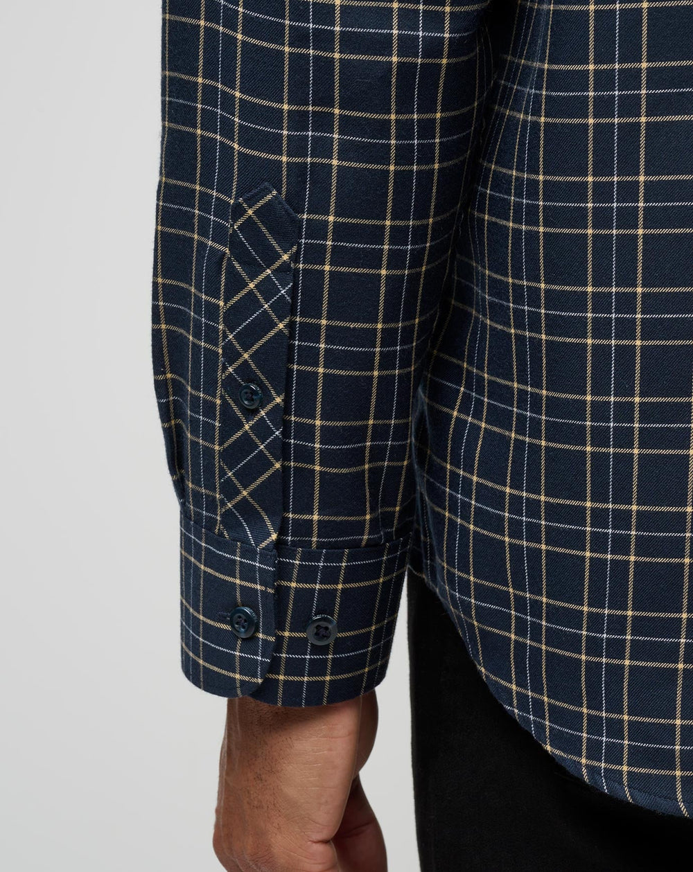 Total Eclipse/Apricot Travis Mathew Cloud Flannel Plaid Button-Up