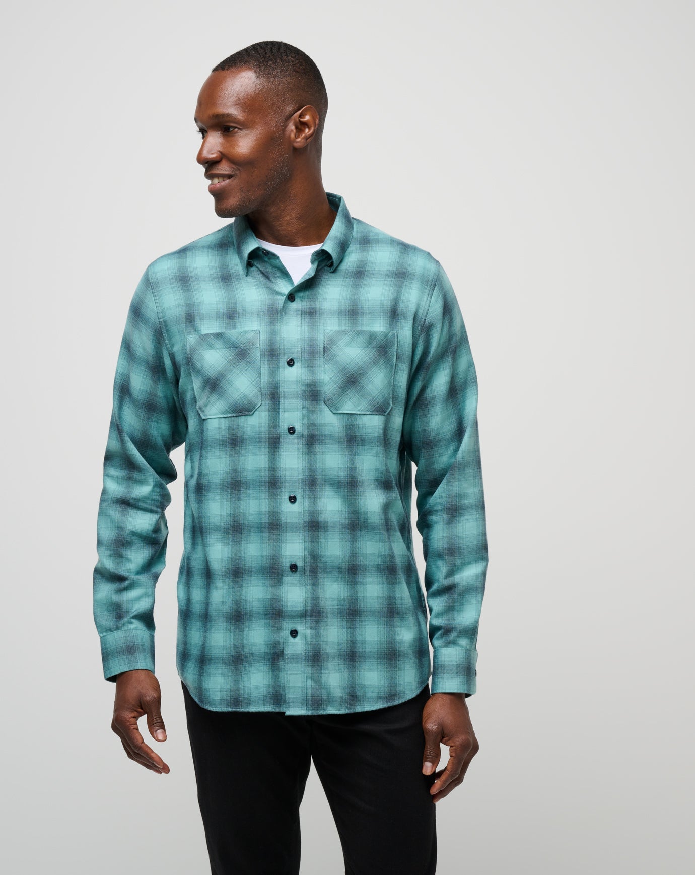 Total Eclipse/Cameo Travis Mathew Cloud Flannel Plaid Button-Up