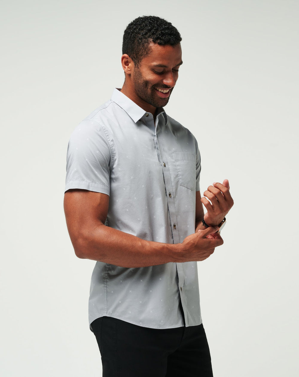 Heather Sleet Travis Mathew Across The Pond Button-Up