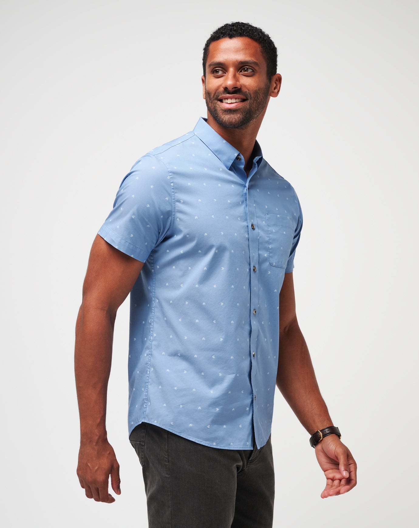 Heather Quiet Harbor Travis Mathew Wind It In Button-Up