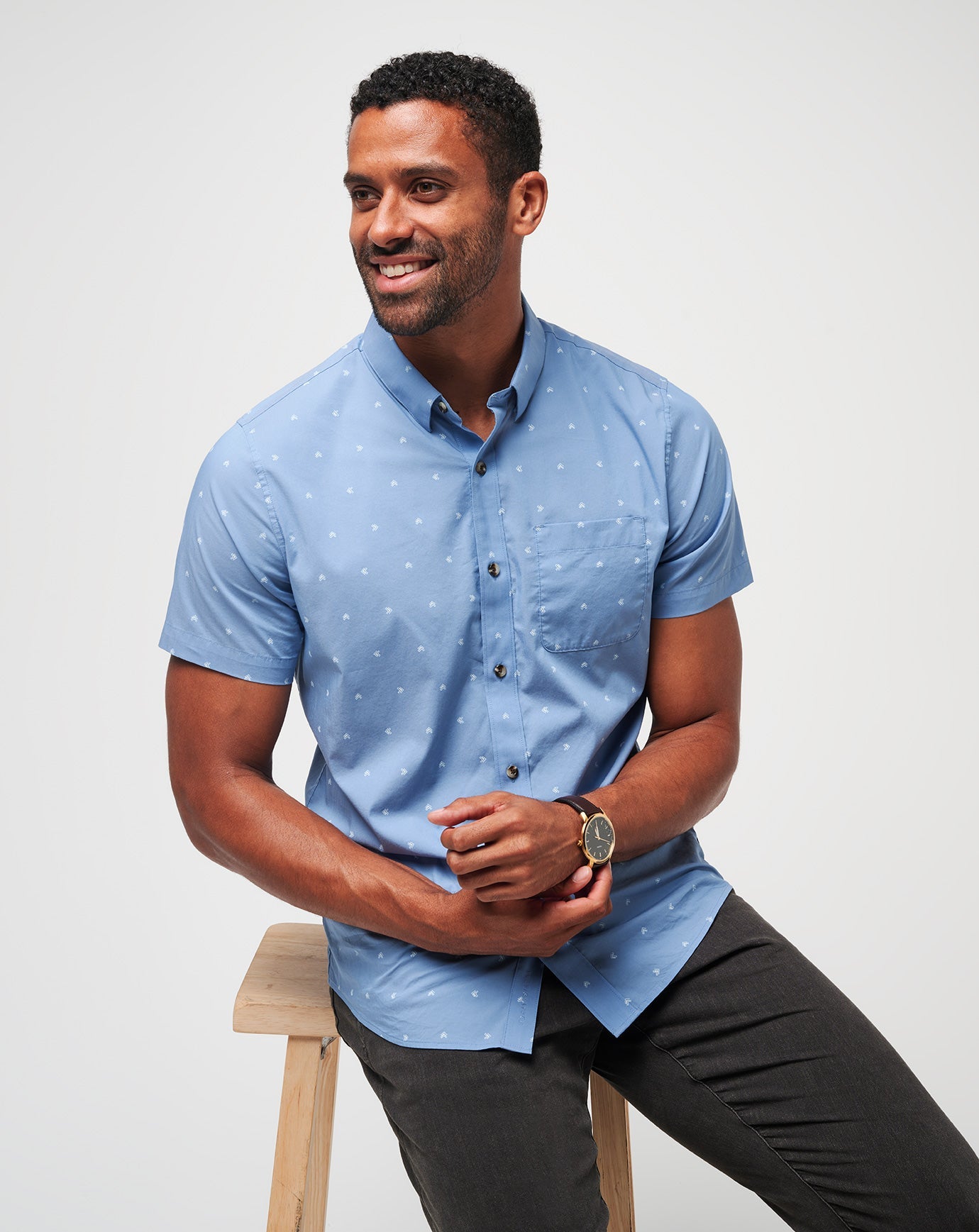 Heather Quiet Harbor Travis Mathew Wind It In Button-Up