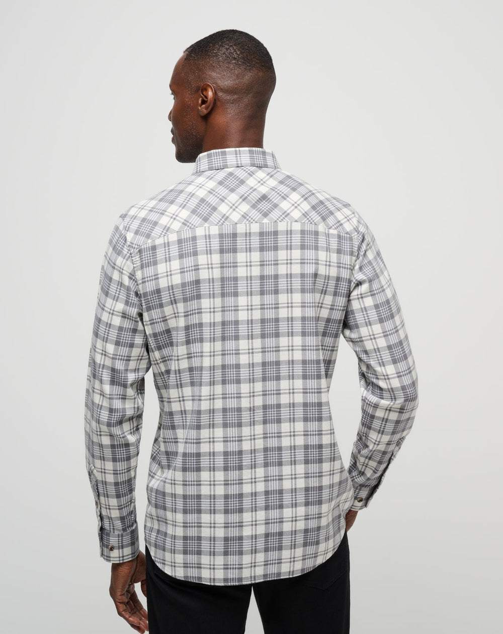 Vanilla Ice/Quiet Shade Travis Mathew Cloud Flannel Plaid Button-Up
