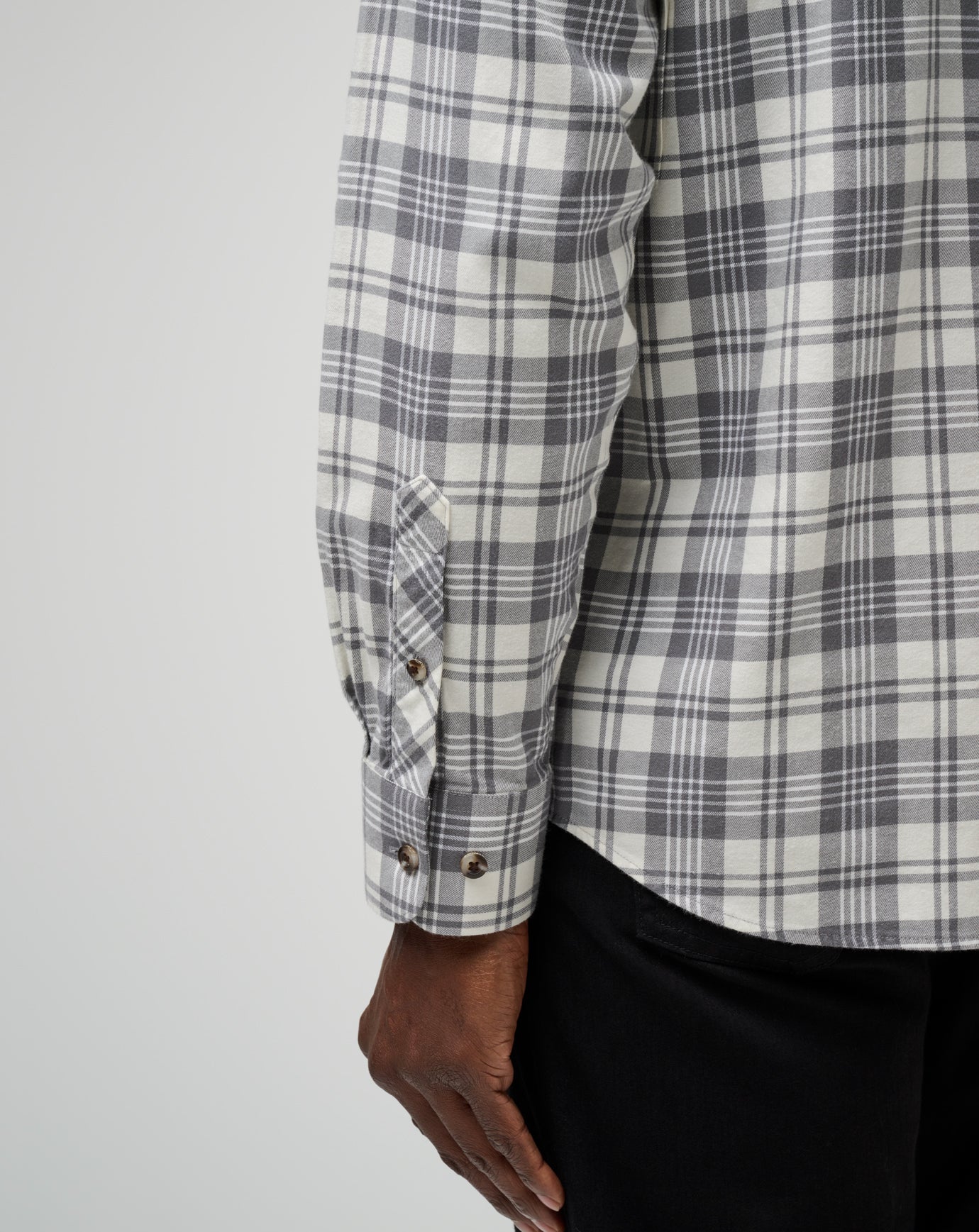 Vanilla Ice/Quiet Shade Travis Mathew Cloud Flannel Plaid Button-Up