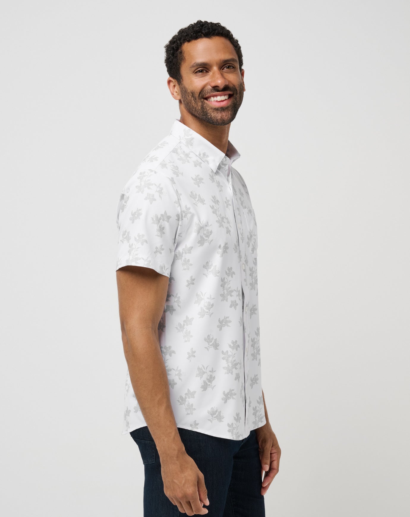 White Travis Mathew Mist On The Lake Button-Up