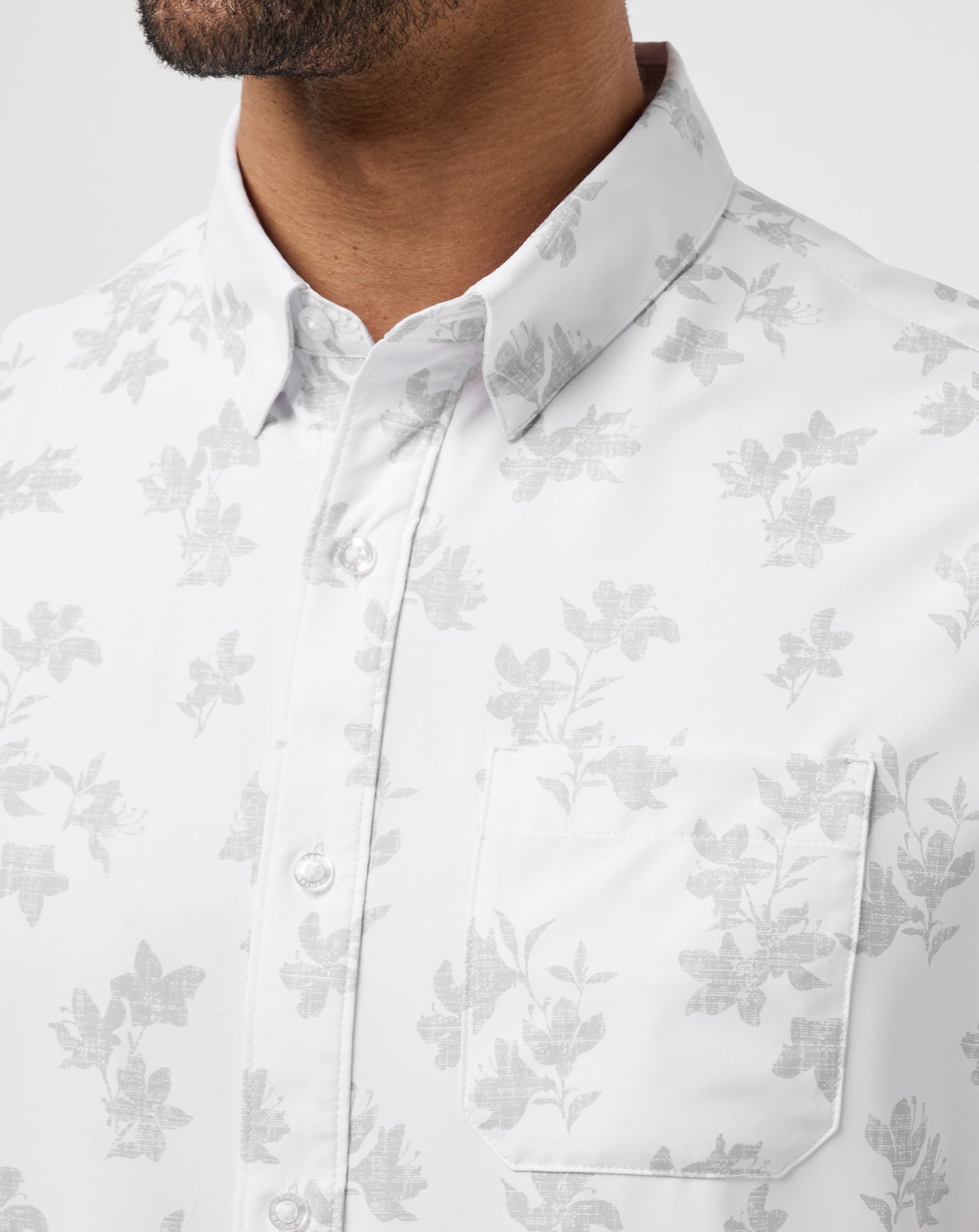 White Travis Mathew Mist On The Lake Button-Up