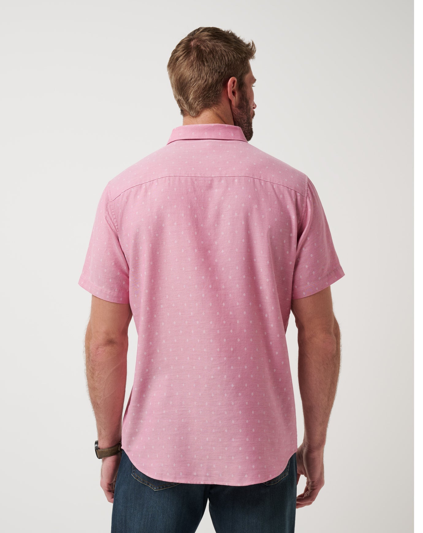 Heather Rose Wine Travis Mathew Early Check In Button-Up