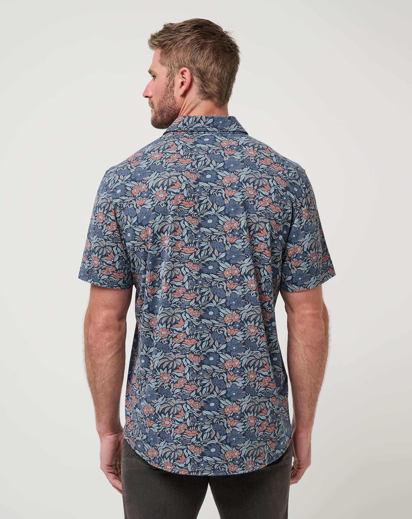 Mood Indigo/Vintage Indigo Travis Mathew Knit Day Cruise Button-Up