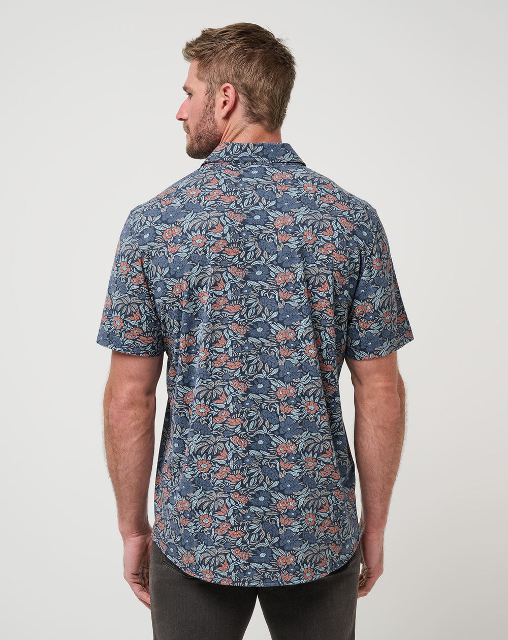 Mood Indigo/Vintage Indigo Travis Mathew Knit Day Cruise Button-Up